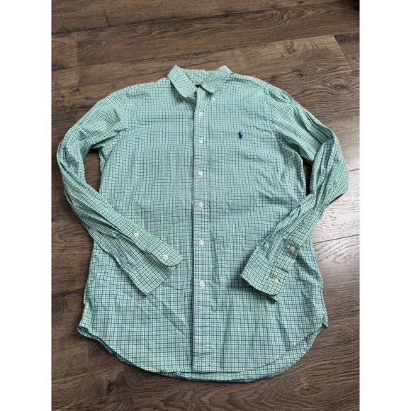 Lauren Ralph Lauren Other - EUC Mens Ralph Lauren green blue plaid long sleeve button up 100% cotton size S